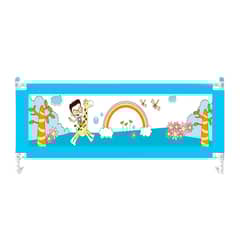 GENERICO - Baranda de Cama Seguridad Para Bebe Plegable 150 cm Celeste