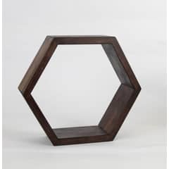 DECOAYUNTEMUCO - REPISA HEXAGONAL MARCA COLOR CHOCOLATE MODELO MAILEN