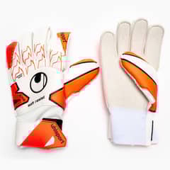 UHLSPORT - Guantes Arquero Soft Resist BlNaNg - Blanco