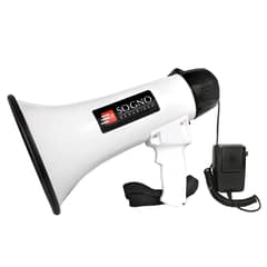 SOGNO - Megáfono 30W Recargable Rango 500m con Puerto USB