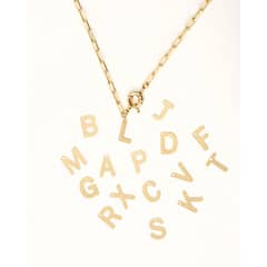 GENERICO - Collar Oro Mujer Para Regalo Inicial 45cm Letra T- Cantarina Joyas