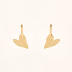 GENERICO - Aros De Oro Mujer Para Regalo Corazon Roberta - Cantarina Joyas