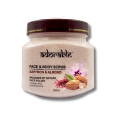 ADORABLE - Exfoliante Cuerpo y rostro Azafrán-Almendra 300 ml - Turquesa
