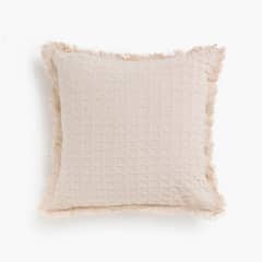 CALMA HOUSE - Funda Cojin Algodon Panal 45x45 Crudo