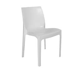 DVP - Silla Plástica Blanca Resistente con Filtro UV