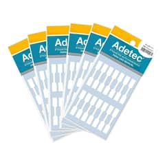 ADETEC - 840 Etiquetas Manual Blanca Para Joyas 9x53 mm 60 Hojas
