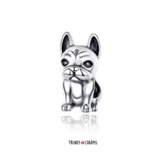 TRENDY CHARMS - Charm Perro Bulldog Francés, Plata 925