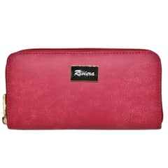 RIVIERA - Billetera de mujer Cuero Natural Genuino Rojo