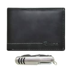 RIVIERA - Pack de hombre Billetera-Cortapluma Cuero Genuino