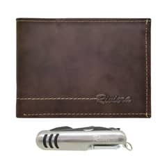 RIVIERA - Pack de hombre Billetera-Cortapluma Cuero Genuino