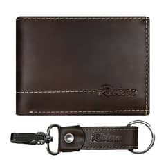 RIVIERA - Pack Billetera-Llavero de hombre Cuero Genuino
