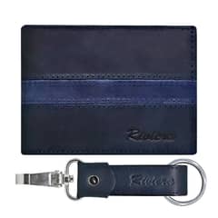 RIVIERA - Pack Billetera-Llavero de hombre Cuero natural