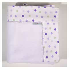 COCHO COCHO - Manta Polar Blanco Lunares Lila