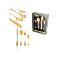 KEEP - Set 16 Cubiertos Dorado Metalico