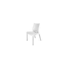 DVP - Silla Plástica Blanca con Patas Metálicas y Filtro UV