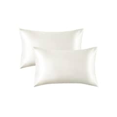 CASATUA - Funda Almohada Satin Seda Set X2 Unids - Blanco - 100x50