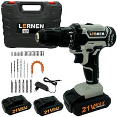 LERNEN - Kit Taladro Destornillador Inalámbrico 21v + 2 Baterías