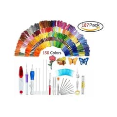 OFERTABKN - Kit 187 Agujas Mágicas E Hilos Para Bordar 150 Colores