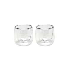 GLASSO - Set 2 Mug Espresso Doble Pared 90 ml - Turquesa