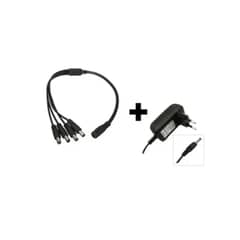 OFERTABKN - Cctv Cable Poder Splitter 4 Salidas + Transformador