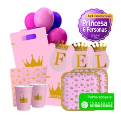 PALMS - Pack Celebraciones Cumpleaños Diseño Princesas
