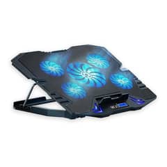 LINKON - Base Cooler Enfriador Notebook 5 Ventiladores Control Lcd