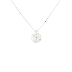 JOYAS MONTERO - Collar Punto de Luz Plata Italiana 925 y Cristal Genuino Aurora Boreal