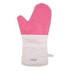 KEEP - Guante de Cocina Silicona Rosa 18 cm x 34 cm