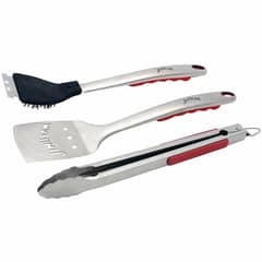 JIM BEAM - Set Parrillero 3 Piezas Acero Inoxidable