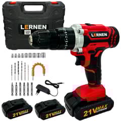 LERNEN - Taladro Percutor Destornillador Inalámbrico 21v + 2 Baterías