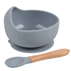 GENERICO - Plato de silicona y cuchara para bebé