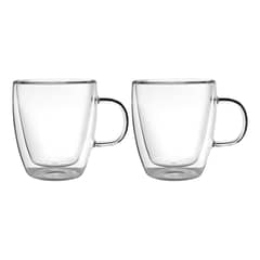 SIMPLIT - Set 2 Tazas de Vidrio Doble Pared 350 ml