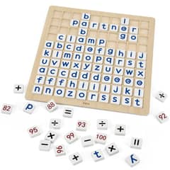 VIGA - Juego Madera Didáctico Aprendiendo Alfabeto y Matemáticas