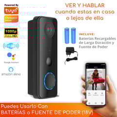 D MOTICA - Timbre Wifi Inteligente con cámara Full HD, Audio y Detección de Movimiento