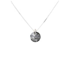 JOYAS MONTERO - Collar Punto de Luz Plata Italiana 925 y Cristal Genuino Silver Night
