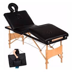 SDFIT - Camilla Madera 4 Secciones – Masajes Sd-fd095b Negro