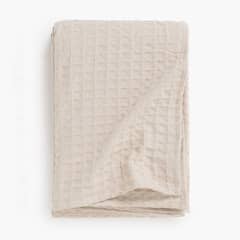 CALMA HOUSE - Cubrecama Panal 240x260 Crudo (cama 2 plazas o Queen)