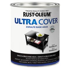 RUST OLEUM - Esmalte al Agua Ultra Cover 946ml Negro Semi
