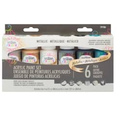 RUST OLEUM - Set De 6 Pinturas Acrílicas Metálicos Testors