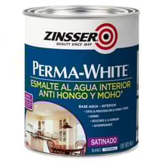 RUST OLEUM - Esmalte al Agua Perma-White 946ml Blanco Satinado Zinsser
