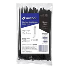 TRUPER - Amarras Plásticas Negra 2.5x150mm 100un Volteck