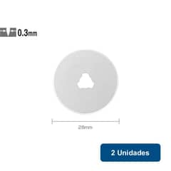 OLFA - Repuesto Cuchillo Rotativo Rb28-2 28mm 2un.