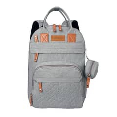 LUBABYCAS - Mochila Maternal Con Monedero Y Colgador Gris
