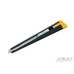 OLFA - Cuchillo Mediano Con Seguro Automático 180-black 9mm