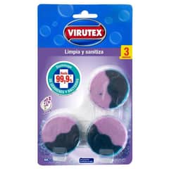 VIRUTEX - Pastillas Estanque Inodoro Lavanda 3un.
