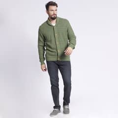 MCGREGOR - Cardigan Trenzado Verde musgo