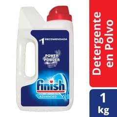 FINISH - Detergente En Polvo Para Lavavajillas Botella 1kg