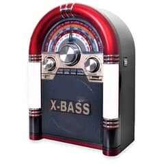 AUDIO PRO - Parlante Retro Rockola XL Bluetooth Recargable Iluminada AP2053 - Rojo