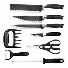GENERICO - Set De Cocina 8 Pcs Juego De Cuchillos Acero Inoxidable