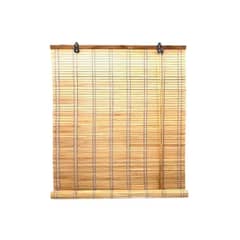 GENERICO - Cortina Persiana Roller Enrollable De Bambú 90x120 Cm Cafe Cafe Claro